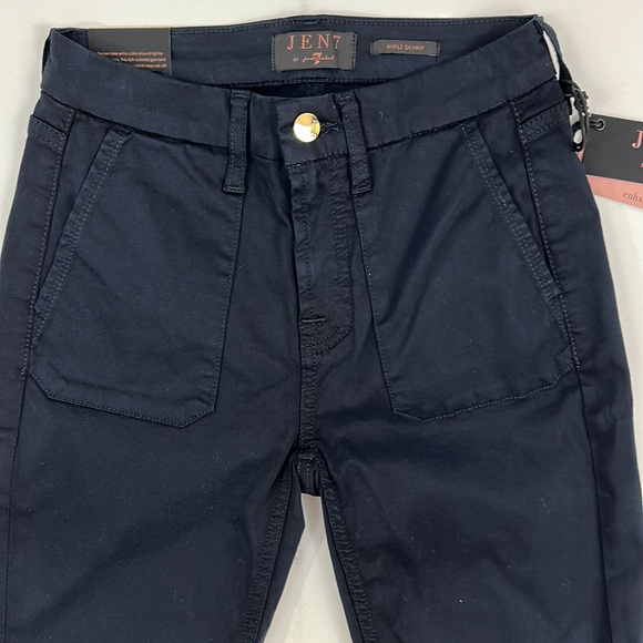 Jen 7 Navy Utility “7 for all mankind” skinny ankle Size 0 - Picture 9 of 12